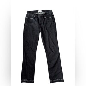 Frame Women’s Le High Straight leg Studded Black Jeans Size 29